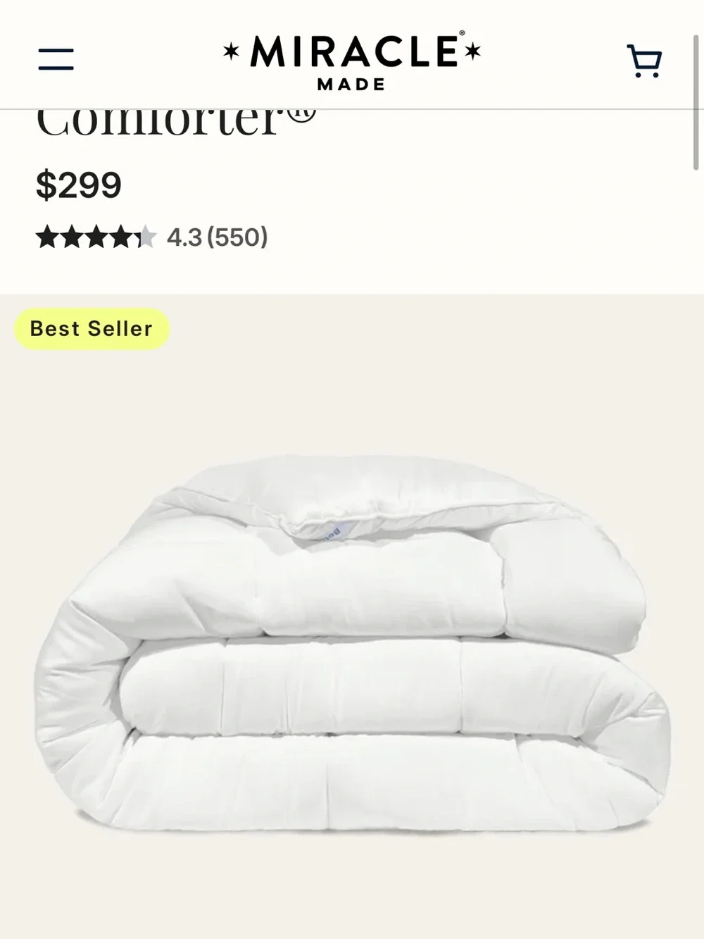 White All-Season Down Alternative Comforter